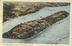 Aeroplane View of BobLo Island Park Ontario Canada Postcard Postcard