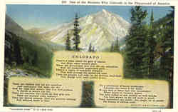 One of the Reasons Why Colorado is the Playground of America Poems & Poets Postcard Postcard