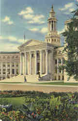Vista of the city and county building from the civic center Denver, CO Postcard Postcard