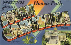 Greetings From Honea Path South Carolina Postcard Postcard