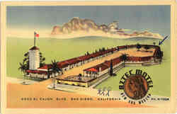 Aztec Motel, El Cajon Blvd Postcard