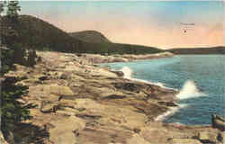 Along the Ocean Drive, Acadia National Park Bar Harbor, ME Postcard Postcard