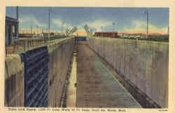 Sabin Lock Empty Sault Ste. Marie, MI Postcard Postcard