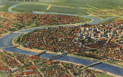 Dayton ohio from the air Postcard