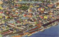 Birdseye view of Mobile Postcard