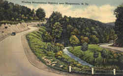 Winding Mountainous Highway Morgantown, WV Postcard Postcard