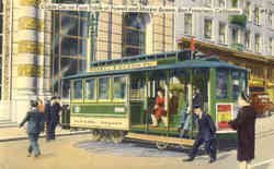 Cable Car on Turn Table, Powell and Market Streets Postcard