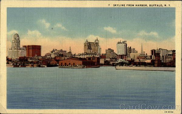 Skyline From Harbor Buffalo New York