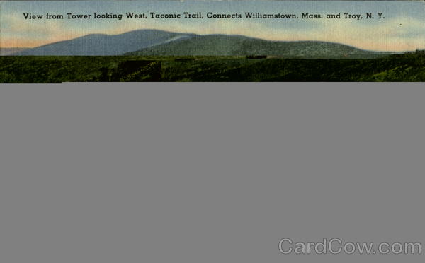 View From Tower Looking West Taconic Trail Massachusetts