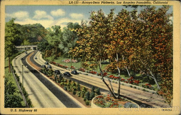 Arroyo Seco Parkway, U. S. Highway 66 Los Angeles California