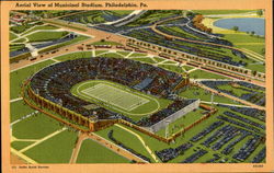 Aerial View Of Municipal Stadium Postcard