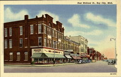 East Midland St Bay City, MI Postcard Postcard