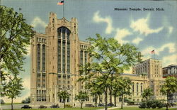 Masonic Temple Detroit, MI Postcard Postcard