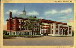 High School Aberdeen, MD Postcard Postcard