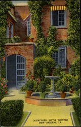 Courtyard, Little Theatre Postcard