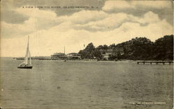 A View From The River Island Heights, NJ Postcard Postcard