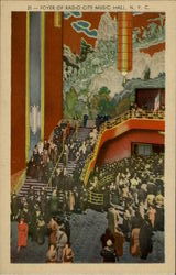 Foyer Of Radio City Music Hall Postcard