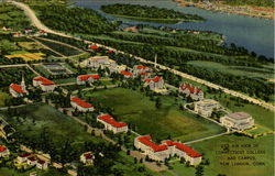Air View Of Connecticut College And Campus Postcard