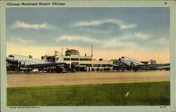 Chicago Municipal Airport Illinois Postcard Postcard