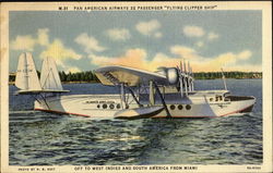 Pan American Airways 32 Passenger Aircraft Postcard Postcard