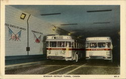 Windsor Detroit Tunnel Ontario Canada Postcard Postcard