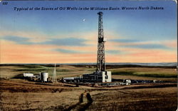 Typical Of The Scores Of Oil Wells Postcard