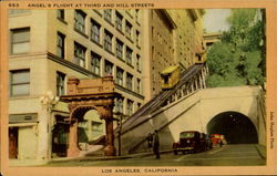 Angel's Flight, Third and Hill Streets Postcard