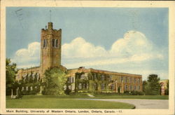 Main Building, University Of Western Ontario Postcard