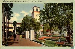 Beautiful Patio, New Union Station Los Angeles, CA Postcard Postcard
