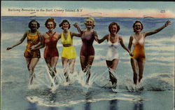 Bathing Beauties In The Surf Postcard