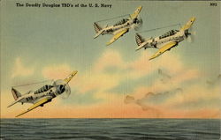 The Deadly Douglas TBD's Of The U. S. Navy Postcard