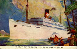 Great White Fleet United Fruit Company Postcard