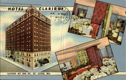 Hotel Claridge, Locust at 18th St Postcard