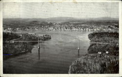 Waldo Hancock Bridge, Verona Island Stockton Springs, ME Postcard Postcard