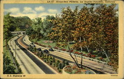 Arroyo Seco Parkway, U. S. Highway 66 Postcard