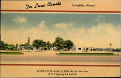 De Luxe Courts Springfield, MO Postcard Postcard