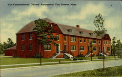 Non Commissioned Officers Apartments Fort Devens, MA Postcard Postcard