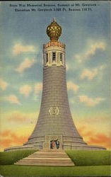 State War Memorial Beacon, Mt. Greylock Adams, MA Postcard Postcard