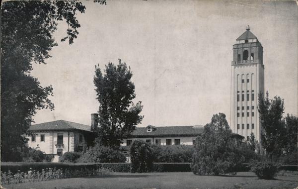 Looking West at the Silent Unity Building and Unit Tower at Unity School of Christianity Lee's Summit