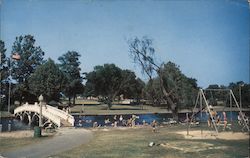 Children's Playgraound Municipal Park Postcard