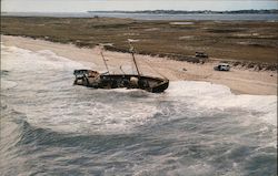 Wreck of the New Bedford 73 Foot "Glen and Maria" Postcard