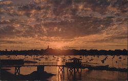 Sunset from The Neck Marblehead, MA Postcard Postcard Postcard