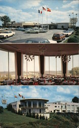 Three Flags Restaurant Postcard