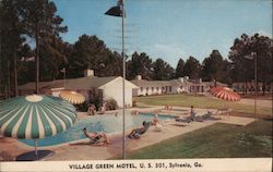 Village Green Motel Sylvania, GA Postcard Postcard Postcard