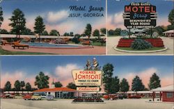 Motel Jesup "One of the Finest In the South" U.S. Roure #310 & 25- Ga. 38 Postcard