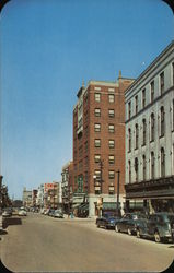 View of Main Street and Hotel Freeport Illinois Jack Taylor Postcard Postcard Postcard