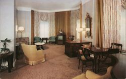 Living Room of Presidential Suite Congress Hotel Postcard