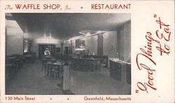 The Waffle Shop, Inc. Restaurant Greenfield, MA Postcard Postcard Postcard