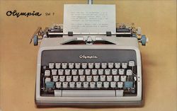 Olympia typewriter SM7 Portable Postcard