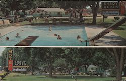 Shady Acres Motel & Restaurant Postcard